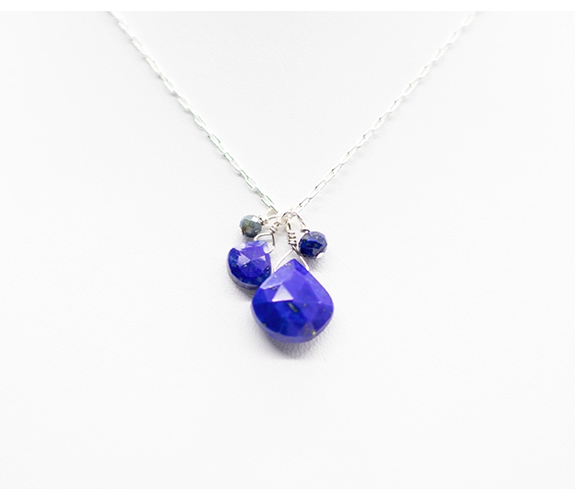 Sapphire & Lapis Sterling Silver September Birthstone Necklace - Susan Roberts
